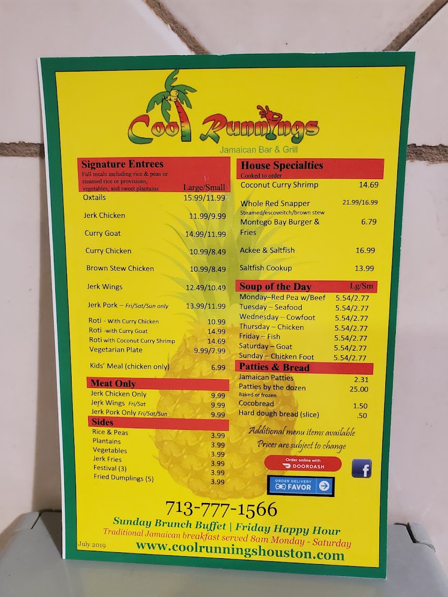 Cool Runnings Jamaican Grill Menu - Image 3